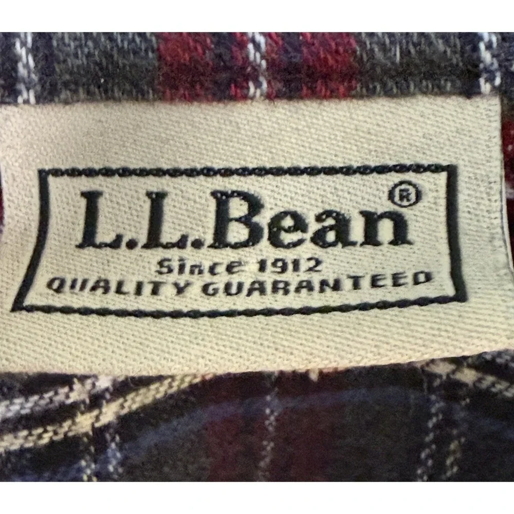 L.L. Bean Men's Scotch Plaid Flannel Pajama Top Cotton Size Large Regular  EUC